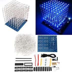 Led Cube, Led Cube Lights, 3D Led Cube Light Cube Kit 8X8X8 Cm Led Light Group Cube DIY Kit Luminous Cube for Kids/Teenager Learning Activities