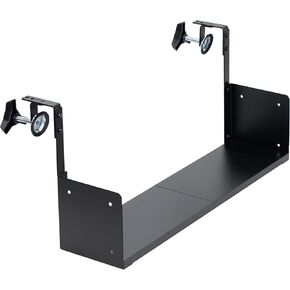VIVO Single or Dual-Tier Hanging Shelf System for Home and Office, 12 or 24 inch Shelves, Fits Cubicle Walls and Doors, Storage and Display, Black, Mount-SFHG1
