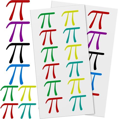 110 Pieces Pi Symbol Stickers Pi Vinyl Sticker Decoration for Pi Day Math Party Favors Classroom Wall Supply in Saudi Arabia