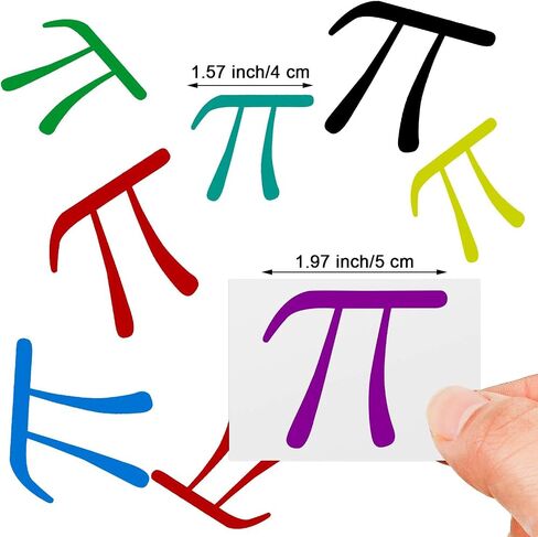 110 Pieces Pi Symbol Stickers Pi Vinyl Sticker Decoration for Pi Day Math Party Favors Classroom Wall Supply in Saudi Arabia