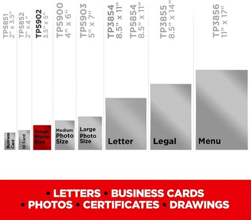 أكياس ترفيه حرارية من سكوتش الجافة ، 50 عبوة ، تعمل مع علامات محو جافة ، أوراق عمل قابلة لإعادة الاستخدام ، التقويمات ، قوائم الفحص ، 8.9 × 11.4 بوصة ، حجم الرسالة ، الانتهاء من المهنية الواضحة (TP3854-50DE) in Kuwait