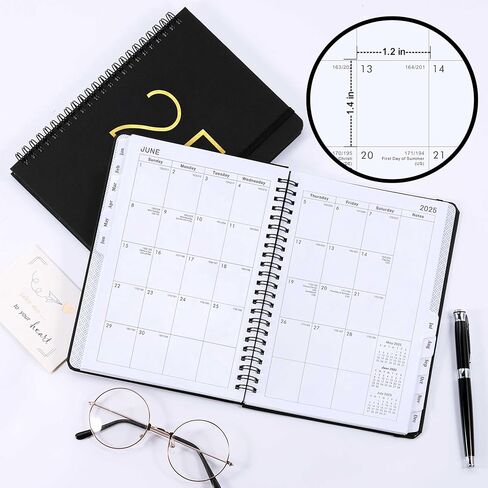 2025 Planner - 2025 Weekly Monthly Planner من يناير 2025 - ديسمبر 2025 ، مخطط التقويم 2025 مع علامات التبويب ، الجيب الداخلي ، 6.4 'x 8.5' ' in Kuwait