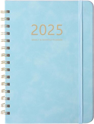 2024 Planner,Weekly and Monthly Academic Planner 2024, 6.4"x8.5",Daily Planner Calendar Planner, Premium Thick Pages,Twin-Wire Binding,Coated Tabs,Pocket Folder,Faux Leather Cover Yearly Agenda(Brown) in Saudi Arabia