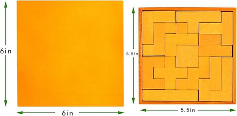 Wooden Puzzle Pattern Blocks Brain Teasers Game 3D Russian Building Toy Geometric Wood Tangram Shape Jigsaw Puzzles Montessori STEM Educational Toys Gift for Kids Adults (Multicolor) in Saudi Arabia