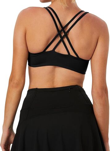 MEIVSO Women’s Double Strap Seamless Sports Bras Cross Back for Yoga Tennis Workout in Kuwait