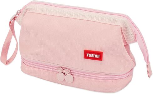 Pencil Case - 2-Layer Large Capacity Pencil Pouch with Sturdy Zipper, Big Aesthetic Stationery Pen Pouch with Handle, College Pencil Storage Box Organizer Makeup Bag for Women & Men(Black) in Saudi Arabia
