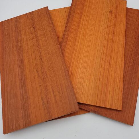 Padauk Wood 4 Pack Hardwood Project Board Blanks ، 12 × 6 × 1/4 بوصات ، ألواح الخشب غير المكتملة لحرف DIY ، نحت ، نقش بالليزر أو منشار التمرير - الخشب الرقيق الغريب in Kuwait