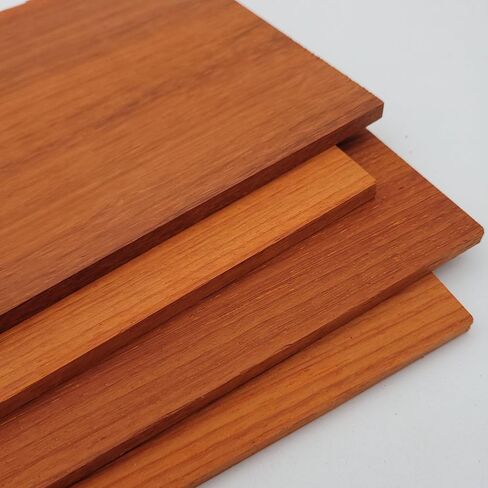 Padauk Wood 4 Pack Hardwood Project Board Blanks ، 12 × 6 × 1/4 بوصات ، ألواح الخشب غير المكتملة لحرف DIY ، نحت ، نقش بالليزر أو منشار التمرير - الخشب الرقيق الغريب in Kuwait