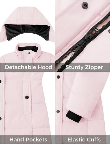 ZSHOW Girl's Winter Coats Hooded Outerwear Puffer Jacket Waterproof Warm Long Parka in Kuwait