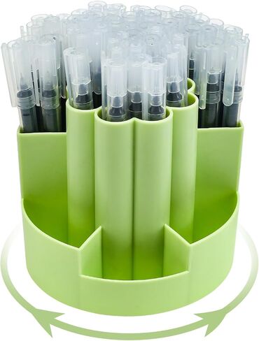 Rotating 360 Degree Pen Pencil Holder Desk-Organiser with 10 Compartments for Multifunctional Pen Pots Makeup Brushes Holder Desktop Stationary Storage for Home Office Supplies Desk Tidy in Saudi Arabia