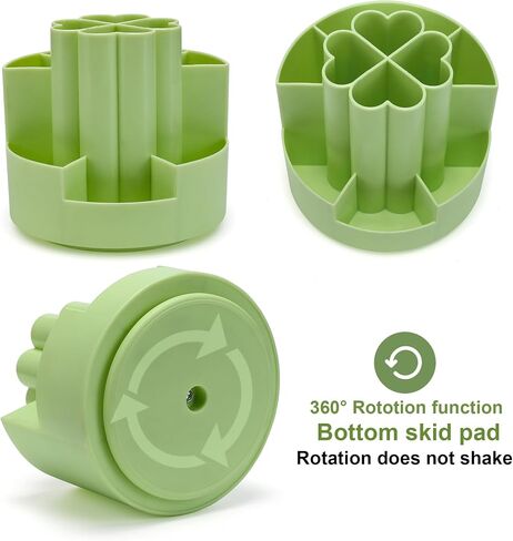 Rotating 360 Degree Pen Pencil Holder Desk-Organiser with 10 Compartments for Multifunctional Pen Pots Makeup Brushes Holder Desktop Stationary Storage for Home Office Supplies Desk Tidy in Saudi Arabia