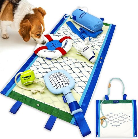 Snuffle Mat for Dogs Cats with Bakery Theme Sniffing Mat 31.8 x 16.9 inches for Large Breed, Interactive Dog Puzzle Toy & Enrichment Toys for Dog Stress Relief (Blue, Normal) in Saudi Arabia