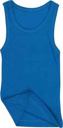 ToBeInStyle Kids Boys Girls Soft Lightweight Jersey Scoop Neck Tank Top in Kuwait