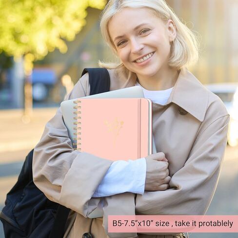 Meeting Notebook for Work - دفتر منظم العمل مع عناصر الإجراء ، دفتر ملاحظات لقضاء الملاحظات ، أخذ 7.5 "x10" مخطط المشروع للرجال والنساء ، الأسود in Saudi Arabia