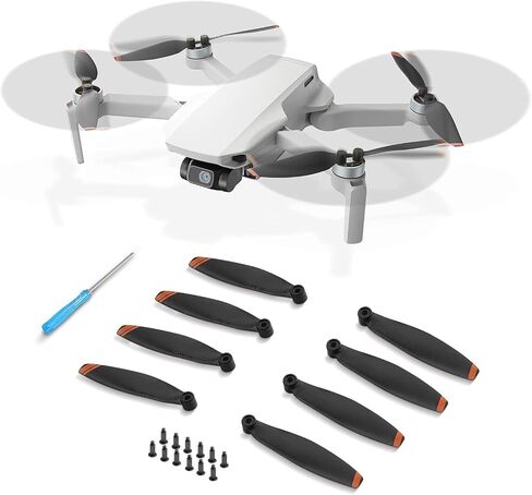 مراوح DJI Mini 3 استبدال شفرات الدعامة ملحقات منخفضة الضوضاء لـ DJI Mini 3 ملحقات الطائرة بدون طيار مسامير ومفكات حصرية 32 قطعة أطراف برتقالية in Kuwait