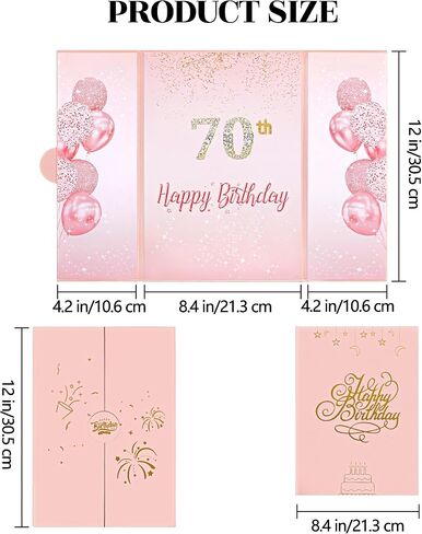 Rose Gold Birthday Party Guest Book, Birthday Party Decorations, Birthday Alternative Signature Guest Book 17.3" X 12" with DIY Stickers for Any Age, Giant Birthday Card Board Party Supplies in Saudi Arabia