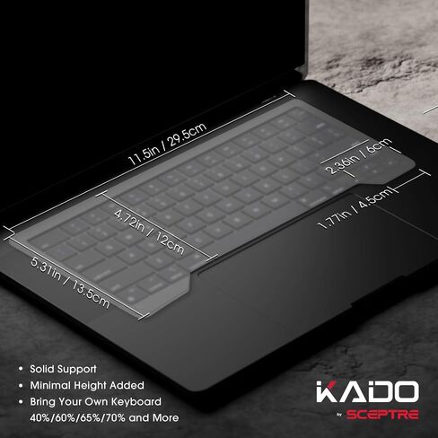 Kado Lift Riser Acrylic, Frosted Surface Transparent Anti-scratch 3mm Minimal Height, Office Gaming Mechnical MK BYOD/BYOK 40%/60%/65%/70% Laptop Right On Top, Made for MacBook Air/Pro 13"/14"/15"/16" in Saudi Arabia