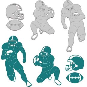 GLOBLELAND Rugby Sports Cutting Dies Football Sports Carbon Steel Die Cuts for DIY Crafting Embossing Stencil Template for Card Making Scrapbooking Photo Album Decoration