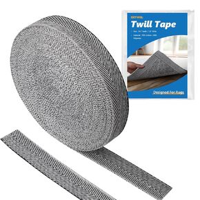 Twill Tape Roll 54.7 Yards 1.5" Cotton Twill Tape Herringbone Tape for Rug Tufting and Edge Binding