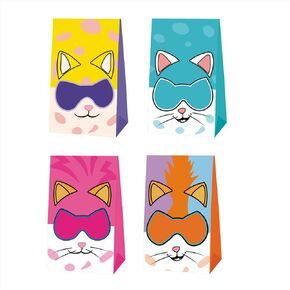 12pcs Super Cats Party Favor Gift Bags Goodie Bags, Super Cats Party Supplies for Kids Birthday Decorations