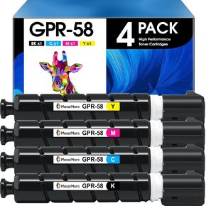 MasaiMara GPR-58 GPR58 Toner Cartridge Replacement for Canon imageRUNNER Advance C256 C256iF C356 C356iF DX C257 C257iF C357 C357iF DX-C359IF DX-C259IF Printers (4-Pack)