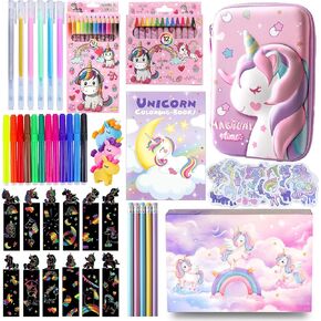 Fruit Scented Markers Set, 84 Pcs Art Supplies for Kids Unicorns Gifts for Girls, Markers Set with Unicorn Art Supplies for Kids Art and Craft Coloring (Purple)