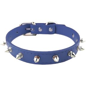 Spiked Dog Collar Protecting Dog's Neck from Bitting Spiked Studded Collar for Dogs Collar Dark Blue X Large Fit for Neck Girth from 14.5" to 18.5"