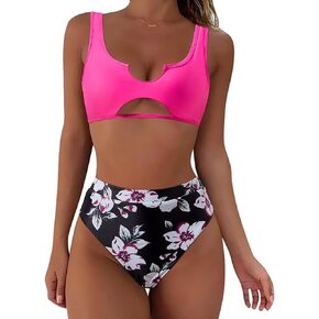SUUKSESS Women Cutout Bikini Sets Push Up High Waisted Swimsuits 2 Piece in Saudi Arabia