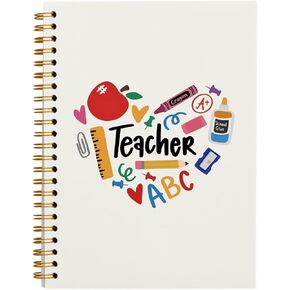 QUICQOD Teacher Gifts,Teachers Plant Seeds That Grow Forever Notebook Journal,Appreciation Gift for Teacher,Thank You Gift,Hardcover Spiral Notebook 5.5x8.3