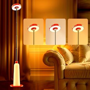 Floor Lamp for Living Room with 360° Magnetic Bright Led Lights, Cordless Standing Corner Lamp 3 Ways to Use Adjustable Height, 3 Color Infinitely Dimmable light Room Decor Gift for family friends