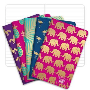 شركة Elan Publishing Company Field Noteboor/Pocket Journal - Gold Foil Patterns - Book Memo Book (3.5 "x5.5") - حزمة 5