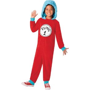 Spirit Halloween Dr. Seuss Kids Cat in the Hat Jumpsuit Costume | Officially Licensed | Complete with Accessories