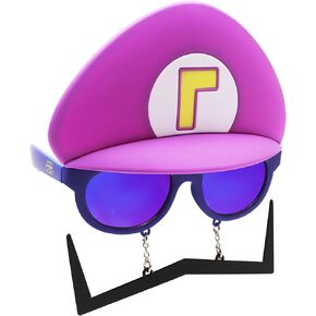 Sun-Staches Super Mario Sunglasses | Nintendo Mario, Luigi, Bowser, Yoshi, or Peach Costume Accessory | One Size Fits Most