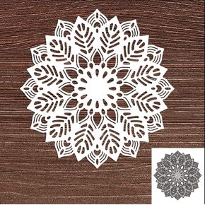 Round Flower Metal Dies Cutting Die Cuts, Round Flower Cutting Dies Embossing Stencils DIY Crafts Cards Cutting Dies Cut for DIY Embossing Card Making Photo Decorative Paper Dies Scrapbooking