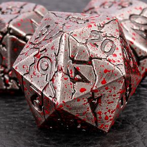 Dungeons and Dragons Dice Metal Dice Set with Gift Case, Polyhedral Dice Set for RPG D&D RPG Tabletop Games Dice Set