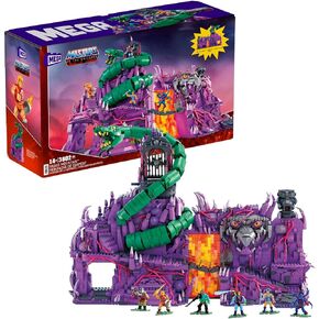 Mega Masters of The Universe Building Toys Set, Snake Mountain with 3802 Pieces, 24 Inches Wide, 6 Micro Action Figures, Adult Collectible