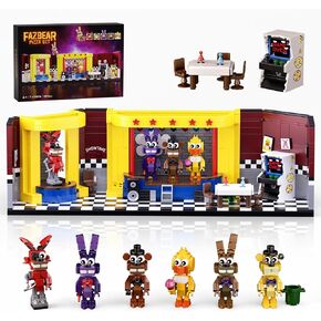 Five Nights Security Breach Stage Building Block Toy, Classic Horror Game Stage with Monster Building Set, Compatible with Lego, Collectible Present for Game Fans (1349 PCS)