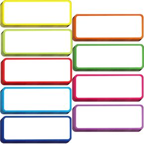 Fainne 81 Pcs Magnetic Dry Erase Labels Reusable Name Tag Label Flexible Label Stickers for Whiteboards Refrigerator and Crafts (9 Colors)