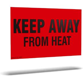 Kenco 3" X 5" Keep Away from Heat Fluorescent Shipping Label Stickers for Shipping and Packing - 500 Labels Per Roll