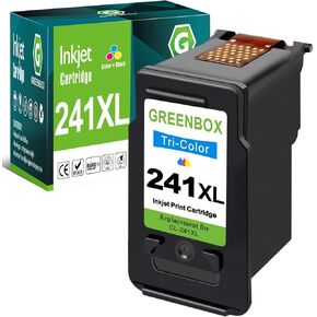 GREENBOX Remanufactured 241XL High-Yield Color Ink Cartridge Replacement for Canon CL-241XL 241 XL for Canon PIXMA MG3620 TS5120 MX532 MX472 MX452 MG3522 MG2120 MG3520 MG3220 Printer (1 Tri-Color)