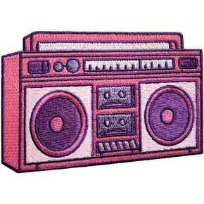Pinsanity Retro Boombox Iron-On Embroidered Patch