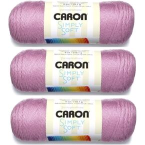 Caron Simply Soft Yarn 6 oz Med (4) Weight (3-Pack) BlackBerry
