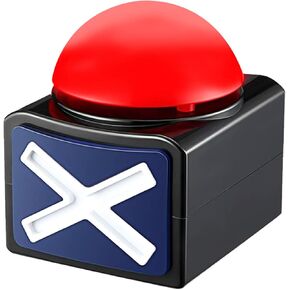 Game Answer Buzzer with Sound -Game Show Buzzer- Game Buzzer with Lights and Quiz Got Talent Buzzer Family feud Game with Buzzer buzzers for Classroom (2 Pack)