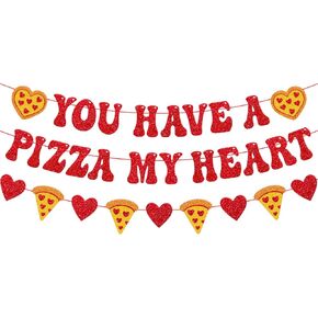 لديك بيتزا لافتة قلبي عيد الحب ديكور بيتزا ديكور أحبك لبيتزا فئة Bulletin Board Décor in Kuwait