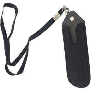 PU Leather Bess Pouch Case Lanyard PEN PUOCH COVER COVERTING PEN COVER LANYARDS for Keys ، Black