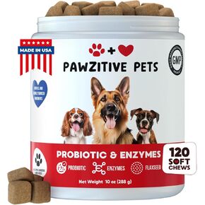 Probiotics for Dogs Digestive Health - Probiotic Chews for Gut Health, Itchy Skin Yeast, Diarrhea - USA Product - Immune Support Supplement - Dog Digestive Support & Allergy Relief Chews with Enzymes