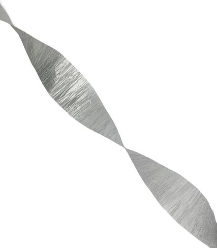Navy Blue and Silver Metallic Crepe Paper Streamers, 4 Rolls Total in Kuwait