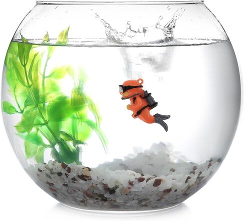 Diver Aquarium Decorations, Floating Diver Fish Tank Decorations, Floating Cartoon Diver Decor, Fun Floating Fish Decoration, PVC Diver Decoration, Green, 1 Set in Kuwait