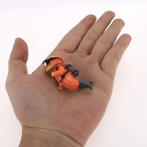 Diver Aquarium Decorations, Floating Diver Fish Tank Decorations, Floating Cartoon Diver Decor, Fun Floating Fish Decoration, PVC Diver Decoration, Green, 1 Set in Kuwait