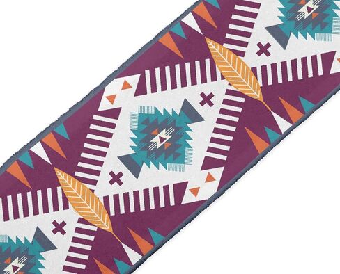 IBA Indianbeautifulart Black Aztec Southwestern Printed Ribbon Trim by 9 Yard Dupion Fabric Laces for Crafts Sewing Accessories 3 Inches in Kuwait